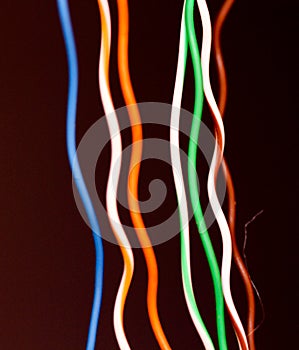 Colorful electrical cables