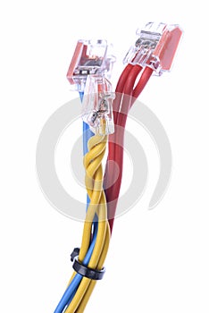 Colorful electrical cables with connectors