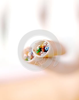 Colorful electrical cables