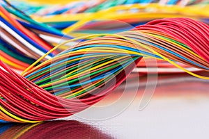 Colorful electrical and telecommunication cable wire