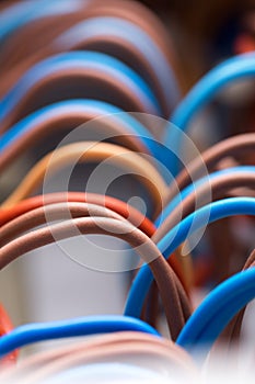 Colorful electrical wires