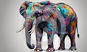 colorful elephant by alex pard photo