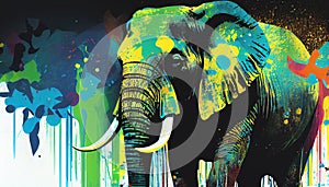 Colorful Elephant art