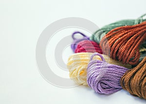Colorful embroidery floss