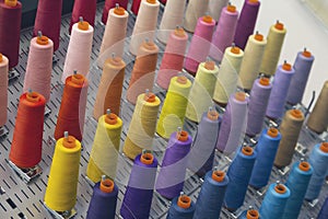 Colorful embroidery thread rolls for sewing machine