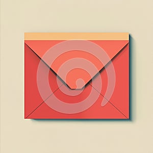 Colorful envelope on a light background