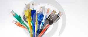 Colorful ethernet patch cords with RJ-45 connectors