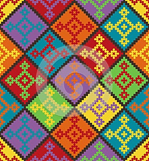 colorful ethnic geometric fabric pattern