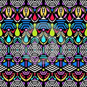 Colorful ethnic seamless pattern