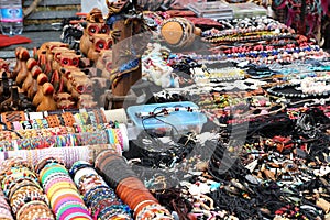 Colorful ethnic trinkets and sundries photo