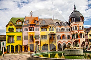 Europe Square in Komarno. Slovakia