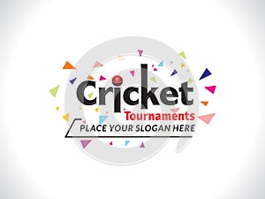 Colorful Explode Cricket Text & Banner Design template