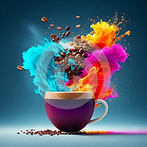 Coffee cup explosion