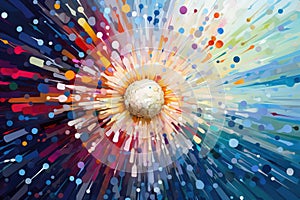 a colorful explosion of dots