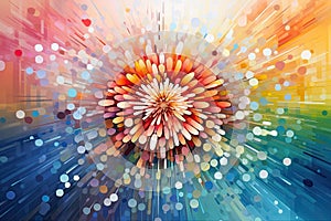 a colorful explosion of dots