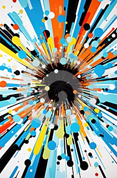 a colorful explosion of dots