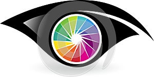 Colorful eye logo