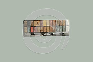 Colorful eye shadow box isolated