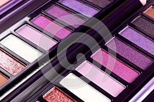 Colorful eye shadow palette background