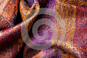 Colorful fabric background - curvy wavy veil