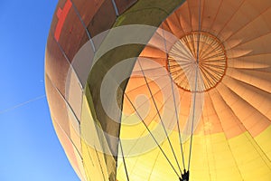 Colorful fabric dome of Hot Air Balloon