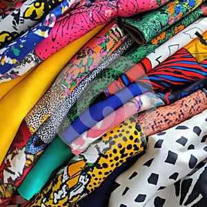 Colorful Fabric Rolls