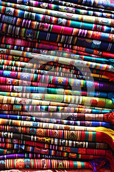 Colorful fabrics photo