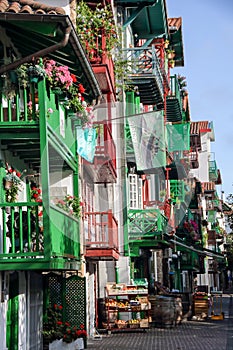 Colorful facades at Hondarribia