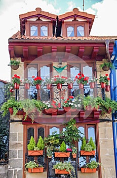 Colorful facades at Hondarribia