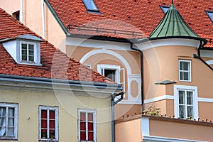 Colorful Facades in Zagreb, Croatia