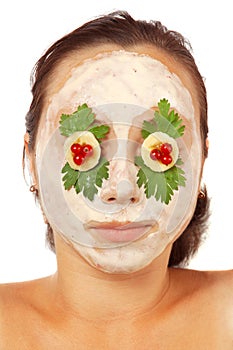 Colorful facial mask isolated