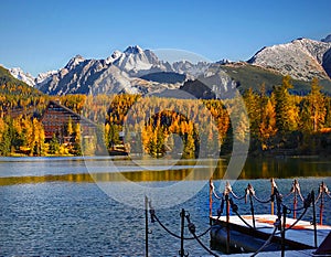 Colorful Fall Scenery, Reflection at Lake, Mountain Landscape