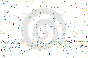 Colorful Fallen Confetti. Vector Design Element For Holiday Decoration