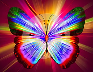 Colorful fantasy butterfly