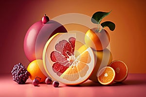 Colorful feast for the eyes with this vivid still life photo featuring a vibrant assortment of fruits