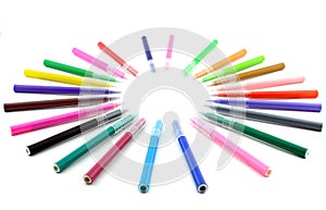 Colorful felt tip pens