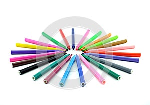 Colorful felt tip pens
