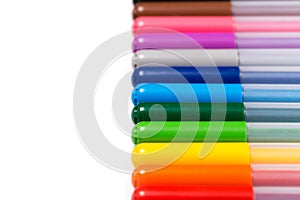 Colorful Felt Tip Pens .Multicolored Felt-Tip Pens .Multicolored Felt-Tip Pens isolated on a white background