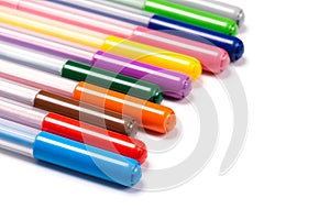 Colorful Felt Tip Pens .Multicolored Felt-Tip Pens .Multicolored Felt-Tip Pens isolated on a white background