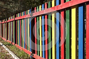 Colorful fence - RAW format