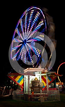 Colorful Ferris Wheel and Fairground Organ
