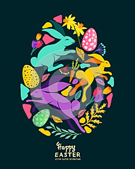 Colorful Festive Easter Egg Design