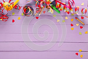 Colorful festive party border and background