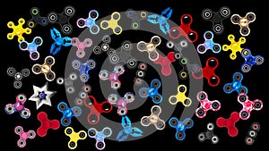 Colorful fidget finger spinner background