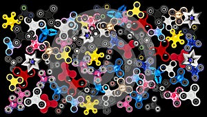 Colorful fidget finger spinner background