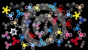 Colorful Fidget Finger Spinner Background