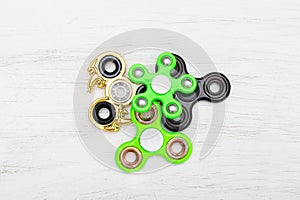 Colorful Fidget finger spinner stress, anxiety relief toy.