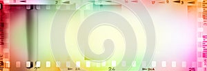 Colorful film frames