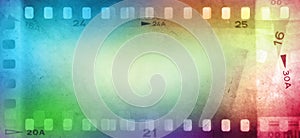 Colorful film frames