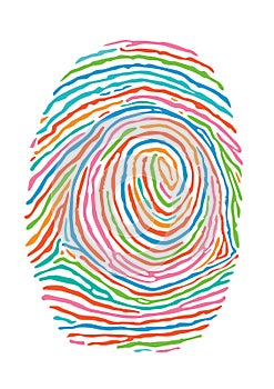 Colorful fingerprint